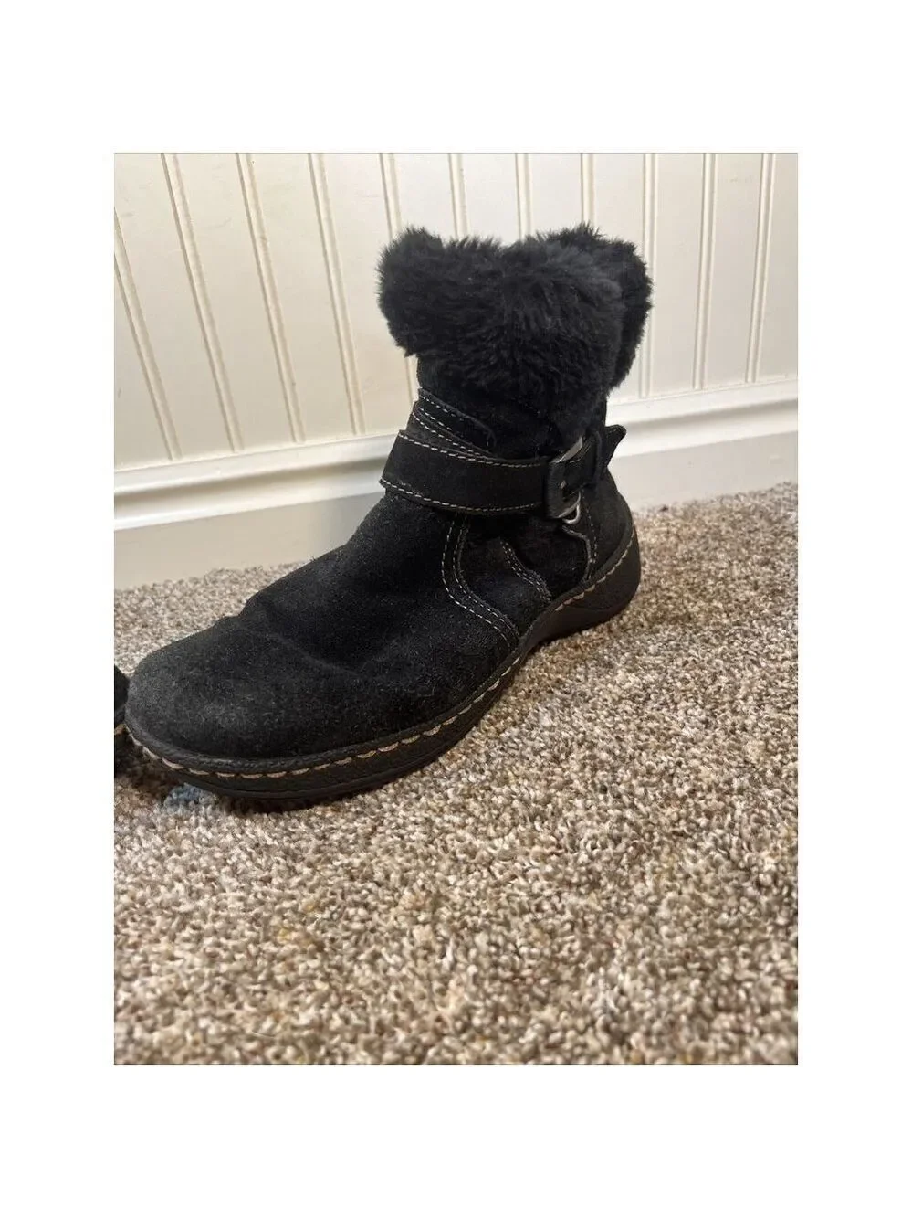 Baretraps Eryn Womens Size 6 Black Regular Suede Winter Boots